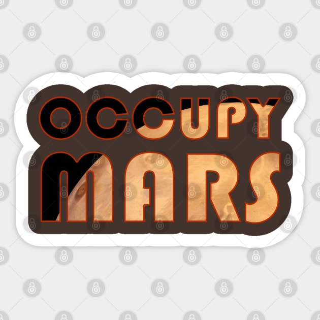 Occupy Mars Space Font Sticker by Nerd_art